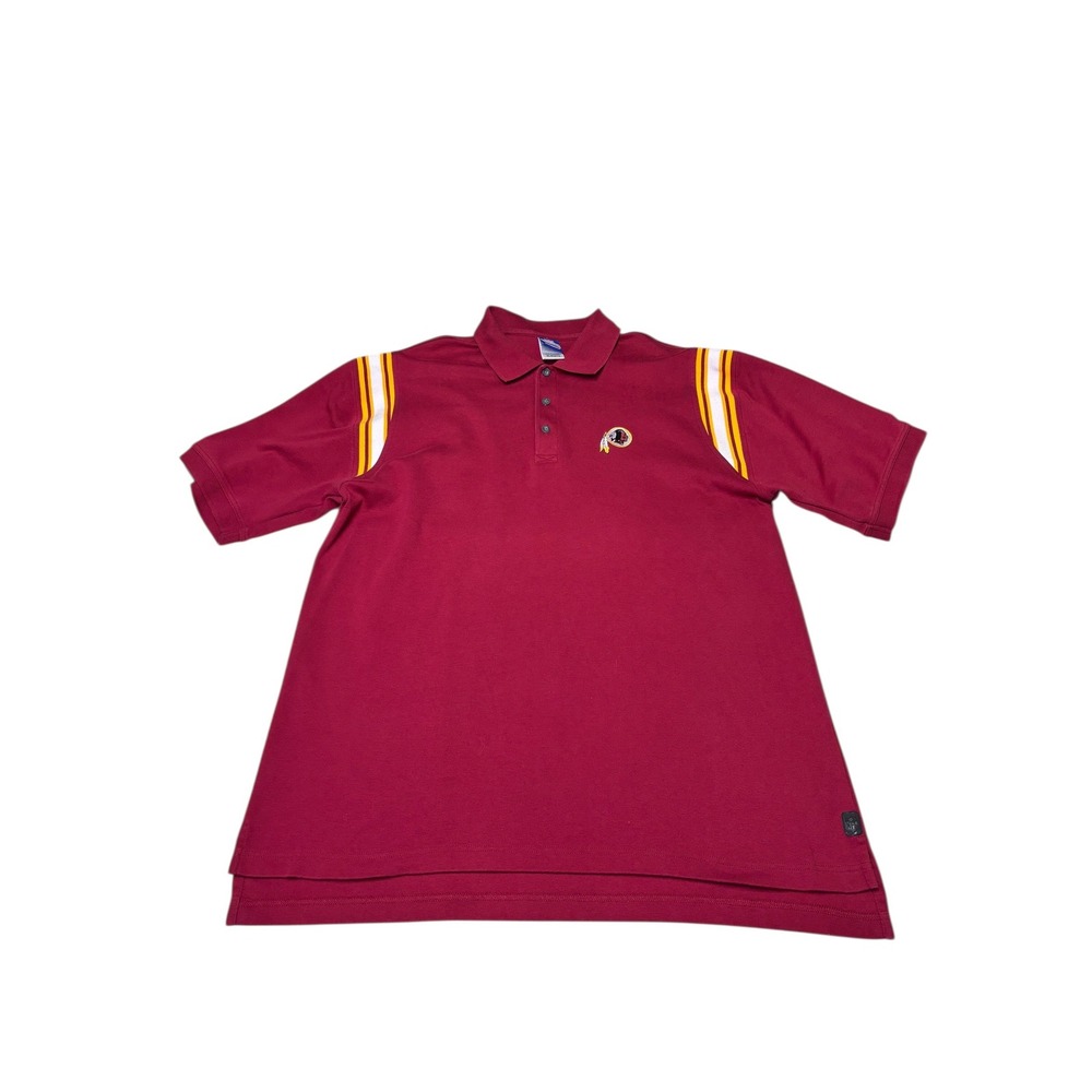 Washington Redskins NFL Reebok PlayDry Polo Shirt XL Burgundy Moisture Wicking